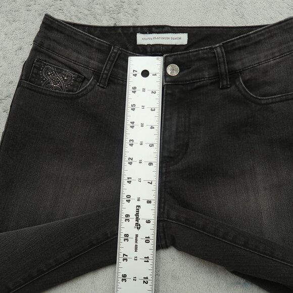 Chico's Jeans Gray Mid-Rise Straight - Picture 9 of 16